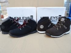 2 x Pairs of Henleys Project DLX Boots. RRP £70 per pair. Total RRP £140! Colours, sizes and