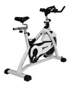 1 x Powertech Spin Bike. C/W Elbow pads, height and reach adjustable saddle, toe case with