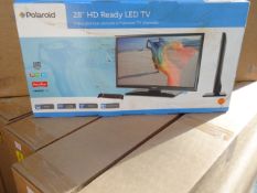 1 x Polaroid 28 Inch HD Ready LED TV. Freeview, Hdmi x 2, PC Input, Scart connection, USB Input,