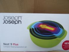 1 x Joseph Joseph Nest 9 Plus. Compact Food Preparation Set. High retail value. Unchecked/Untested