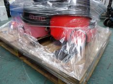 1 x Pallet (RT22) To contain 6 x Numatic Henry/Hetty  Bagless Vacuum cleaners. High retail value!