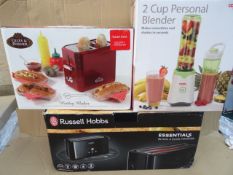 3 x Items to include 1 x Giles and Posner Hotdog maker, 1 x Cooks Professional 2 cup personal