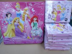 8 items to include 1 x Disney Princess 200pc Complete art case and 7 x 51 Piece Disney princess