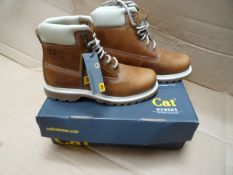 1 x Pair of CAT Womens Bruiser 6' boots. In Golden Brown, Very good quality! Uk size 7. Very high