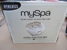 2 x Homedics MySpa JetSpa Elite FootSpa! Salon Luxury in your own home! The full spa treatmment