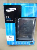 1 x Samsung P3 Portable External Hard Drive USB 3.0. 1TB. Manufacturers RRP £69. Unchecked/
