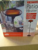 1 x Powertron 3 Setting Patio Heater. High quality! RRP £199!! Unchecked/Untested boxed customer