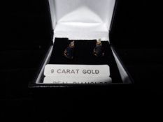 1 x Pair of 9 Carat Yellow Gold Diamond Earrings. Brand new and boxed. Original Manufacturers RRP £