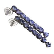 2.66CT Mixed Cut Tanzanite And Platinum Earrings. Appraisal value - $2,721.00 approx £1,787.64