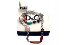 Ladies D&G Multicoloured “Pebble” Necklace (By D&G Jewels). RRP £ 159 Brand New & Boxed_x00D_
Model
