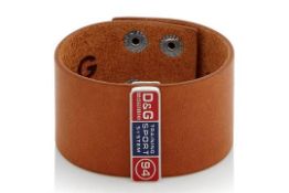 D&G wristband made from dark brown leather.- RRP £89 - Brand New & Boxed