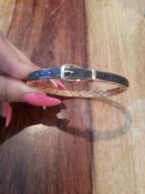 1 x Gold on silver 925 bracelet with black diamond