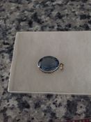 12ct tanzanite set in 925 silver 1 inch long