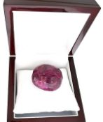 Oval Cut Ruby Gemstone totalling 604.40ct. Appraisal value $21,154.00 approx £13,905.30
