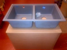 New Granite sink twin bowl by Carron Phoenix KINDRED. High quality heat tolerance. RRP £299.