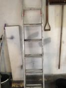 6 rung alluminium double ladder