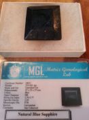 255.850cts natural blue sapphire emerald cat shape with ceertificate