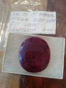 356.50cts natural africa ruby oval cut loose gemstone a++
