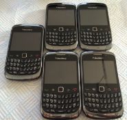 5 x Blackberry 9300 x5 black/silver, Untested stock (£25 delivery)