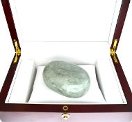 Very Rare Guatemalan 1,447.95ct Oval Cut Jade Gemstone. Appraisal value $57,918.00 approx £37,571.28