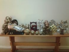 40 mixed unused Football Trophies