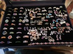 collection of silver 925 or gold on silver 925 rings and earrings 1x gold 9ct gold earrings all