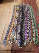 12x silver 925 bracelet and gold on silver