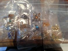 16 x silver 925 necklaces &gold on silver necklaces all genuine stones emeralds amethyst