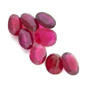 8x Oval Cut Ruby Gemstones total of 22.43ct. Appraisal value $5,159.00 approx £3,393.17