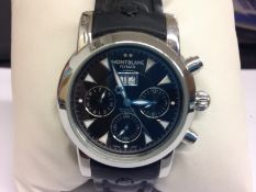 Mont Blanc Flyback Watch, Meisterstuck engraved to side.