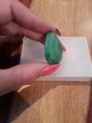 76.50ct natural emerald loose gem stone pear shape with certificate