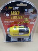 12 x Am-Tech Quality Tools. Laser Straight, with built in level bubbles. Comes with re-usable