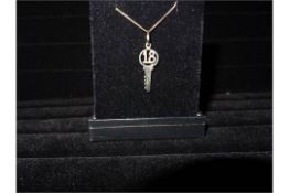 1 x 9 Carat Yellow Gold 18 Key Pendant and Chain. Great Piece. Original Manufacturers RRP £109!