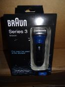 1 x Braun Series 3 Shaver. 340s-4 Wet and Dry. Tough on beard, smooth on skin. Can even be used in