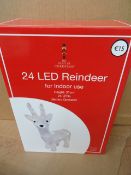 10 x Heatons 'The Spirit of Christmas' 24 L.E.D Light up reindeer. For indoor use. Height 31cm. 24