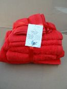 1 x Chamberlain & May 9 Piece Luxurious (RED) 100% Egypian cotton Towel Bale. Price Marked at £60!
