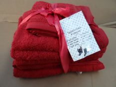 1 x Chamberlain & May 9 Piece Luxurious (BERRY) 100% Egypian cotton Towel Bale. Price Marked at £60!