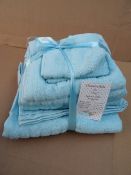 1 x Chamberlain & May 9 Piece Luxurious (AQUA) 100% Egypian cotton Towel Bale. Price Marked at £