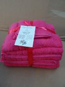 1 x Chamberlain & May 9 Piece Luxurious (FUCHSIA) 100% Egypian cotton Towel Bale. Price Marked at £