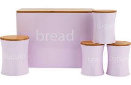 1 x Full Pallet to contain 50 x 5 Piece Kitchen Storage Sets (PINK) With bamboo lids. Very high