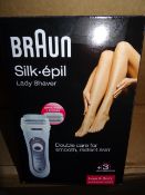 1 x Braun Silk-epil. Lady Shaver. Double care for smooth, radiant skin! Comes with 3 accessories.