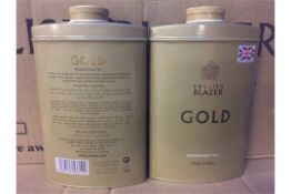 1 x Pallet to contain 480 x English Blazer Gold DeOdorising talc 250g. 'Shower your body with the