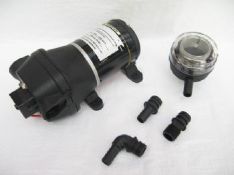 1 x Automatic Fresh Water Diaphragm Pump -BRAND NEW
Voltage - 12V DC, AMP - 2.2A
Gallons Per
