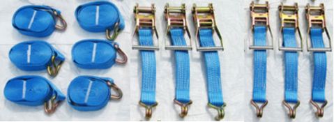 10 PCS X 50MM X 5000KGS X 8 Metre Ratchet Lashings With Claw Hook- BRAND NEW, Width - 50MM, Length -