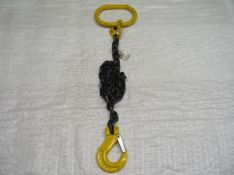 1 x 7mm single leg  Grade 80 Chain Sling With master link and Clevis Sling Hooks with safety