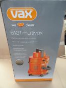 1 x VAX 6131 Multivax.  Washes carpets and upholstery, vacuums carpets and hard floors, sucks up
