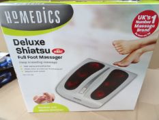 1 x Homedics Deluxe Shiatsu With Heat Full foot massager! Deep Kneading massage, heat warms and