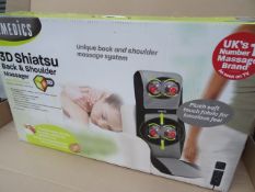 1 x Homedics 3D Shiatsu Back & Shoulder massager. With 3D Massage. Shiatsu, Vibration and heat.