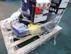 1 x Pallet (8) to contain  7 x Various Vacuum cleaners/steam mops, brands such as bissell, bush, vax