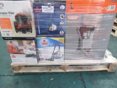 1 x Pallet (16) To contain 12 x BOXED Vacuum Cleaners. Includes Uprights and Cylinder, bagless